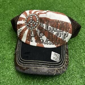 Vintage browncrown rising peace trucker